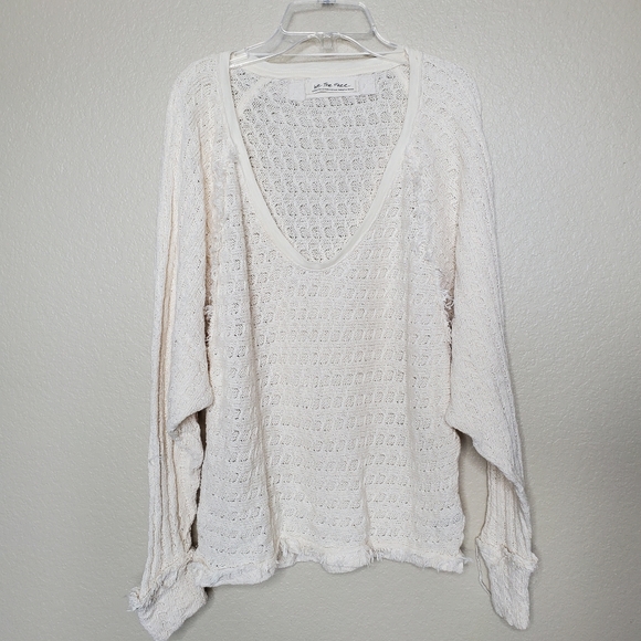 Free People XS Ivory Hacci top - Picture 2 of 12